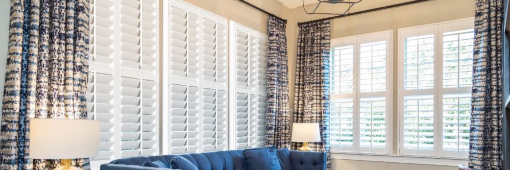Interior shutters in Key West family room